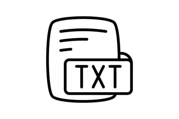 Иконка Стиля Текстовой Строки Txt — стоковый вектор
