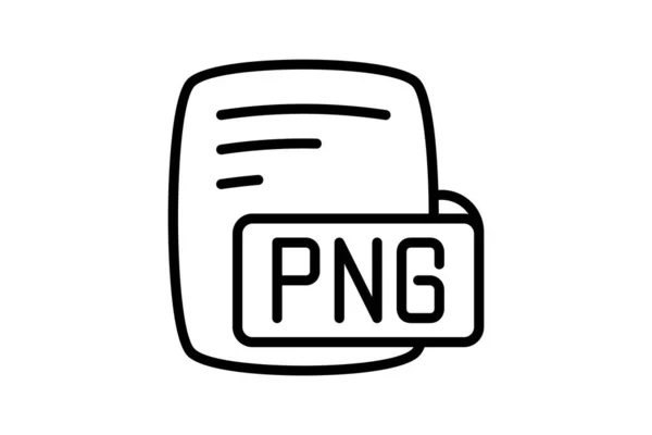 Png Portable Network Graphics Line Style Pictogram — Stockvector