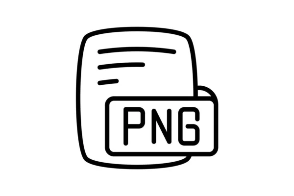 Pngポータブルネットワークグラフィックスラインスタイルアイコン — ストックベクタ