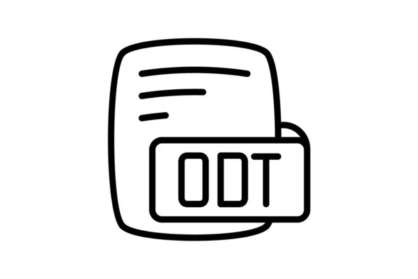 Значок Стиля Текстовой Строки Odt Opendocument — стоковый вектор