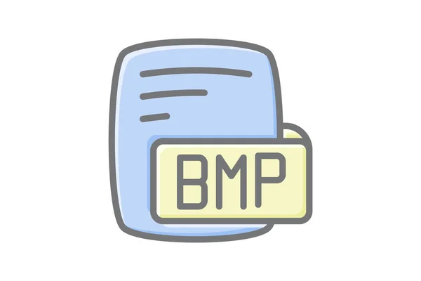 Bmpビットマップ画像 素晴らしい線形スタイルのアイコン — ストックベクタ