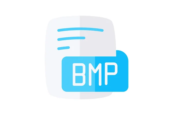 Bmp Bitmap Imagen Icono Estilo Plano — Vector de stock