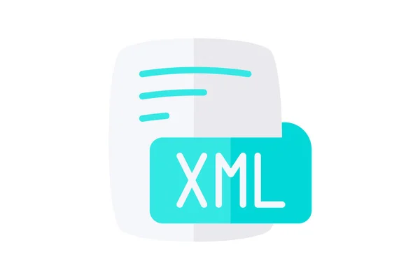 Xml Lenguaje Marcado Extensible Icono Estilo Plano — Vector de stock