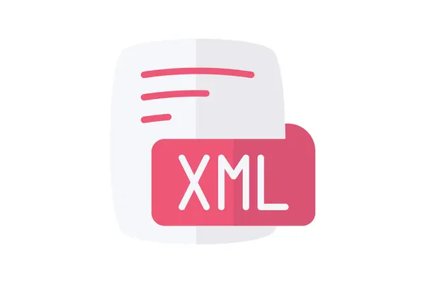 Xml Lenguaje Marcado Extensible Icono Estilo Plano — Vector de stock