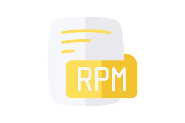Rpm Red Package Manager Flat Style Icon — стоковый вектор