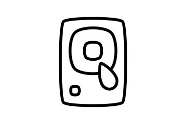 Sabit Sürücü Bilgisayar Donanımı, Bilgisayar Bileşeni Satır Biçimi Oultine Simgesi