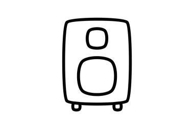 Hoparlör Bilgisayar Donanımı, Bilgisayar Bileşeni Satır Biçimi Oultine Simgesi