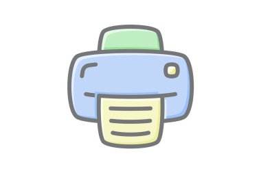 Yazıcı Bilgisayar Donanımı, Bilgisayar Bileşeni Muhteşem Çizgi Rengi Simgesi