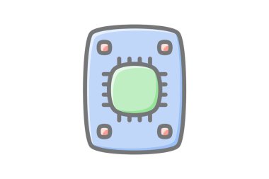 SSD Bilgisayar Donanımı, Bilgisayar Bileşeni Muhteşem Çizgi Rengi Simgesi