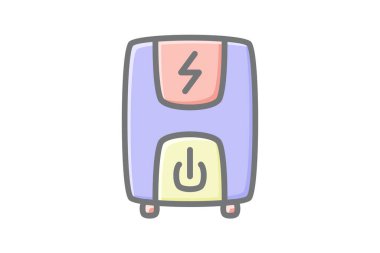 UPS Bilgisayar Donanımı, Bilgisayar Bileşeni Muhteşem Çizgi Rengi Simgesi