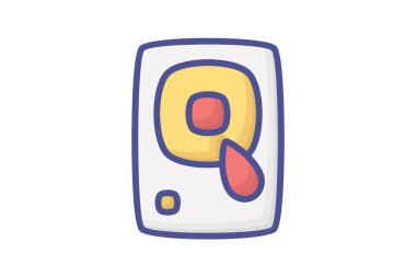 Sabit Sürücü Bilgisayar Donanımı, Bilgisayar Bileşeni Ana Hattı Renk Simgesi Dolu