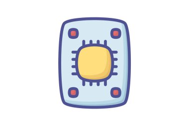 SSD Bilgisayar Donanımı, Bilgisayar Bileşeni Ana Hattı Renk Simgesi Dolu