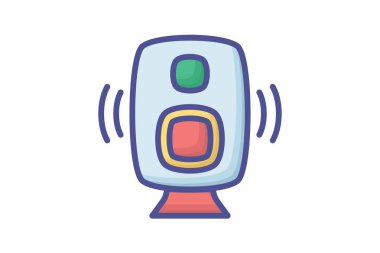 Taşınabilir Hoparlör Bilgisayar Donanımı, Bilgisayar Bileşeni Ana Hattı Doldurulmuş Renk Simgesi