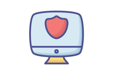 PC Güvenlik Bilgisayar Donanımı, Bilgisayar Bileşeni Ana Hattı Renk Simgesi Dolu