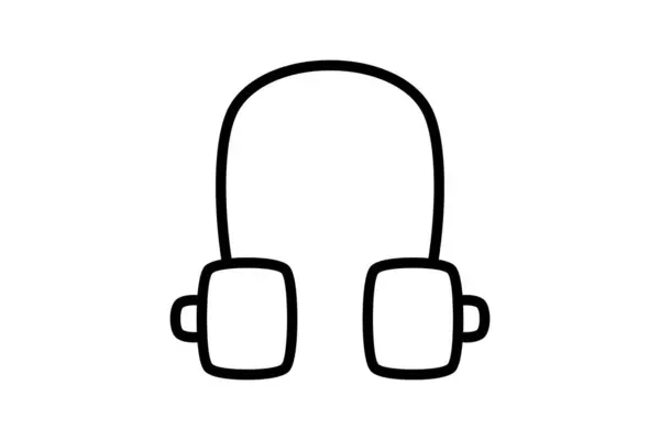 Υλικό Υπολογιστή Ακουστικών Component Line Style Oultine Icon — Διανυσματικό Αρχείο