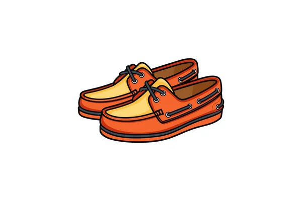 Ilustração Vetorial Sapatos Borracha Laranja — Vetor de Stock