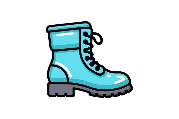 Winter Boots Color Icon Winter Season Design Vector Illustration — Stock Vector