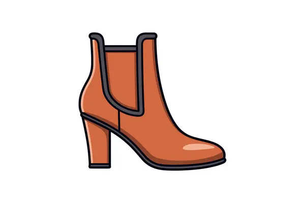 Vector Illustratie Van Vrouwelijke Schoenen Icoon — Stockvector