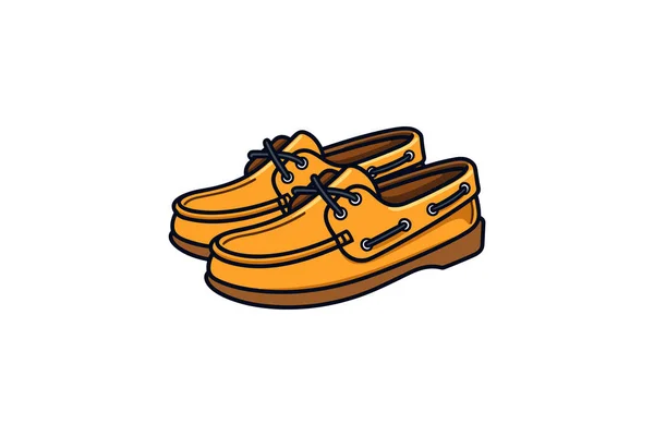 Zapatos Naranja Vector Ilustración Diseño — Vector de stock