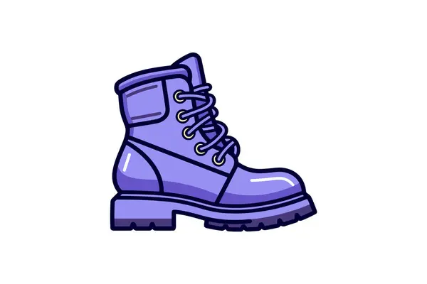 Purple Boot Boots — Stock Vector