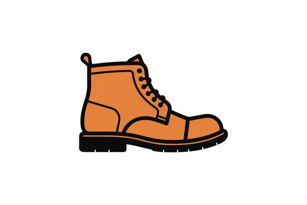 Inverno Boot Icona Vettoriale Illustrazione — Vettoriale Stock