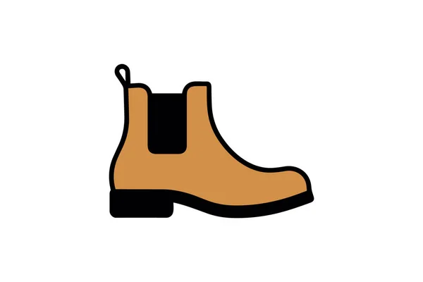 Boots Vector Flat Color Icon — Stock Vector