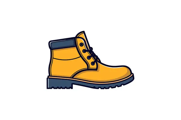 黄色靴子图标 卡通风格 — 图库矢量图片