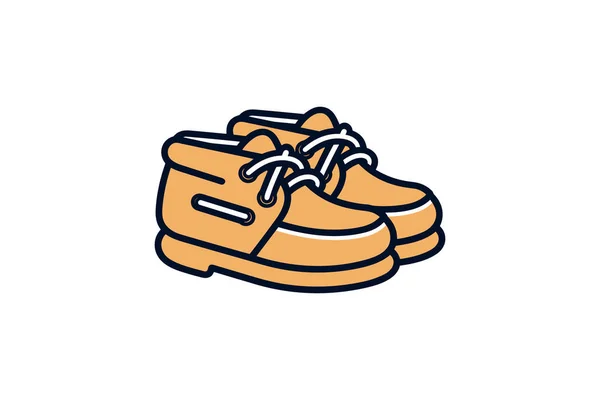 靴の靴の色のアイコン ベクターのイラスト — ストックベクタ