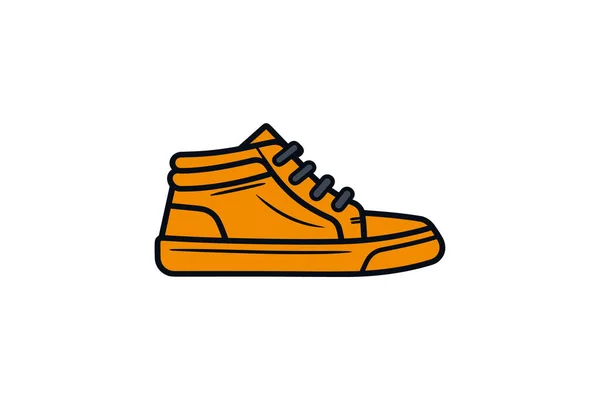 Διάνυσμα Sneakers Επίπεδη Έγχρωμη Εικόνα Σύμβολο — Διανυσματικό Αρχείο
