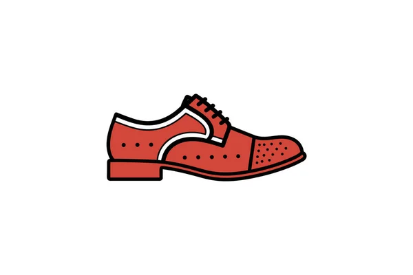 Ícone Sapatos Vermelhos Ilustração Vetorial Design Plano — Vetor de Stock