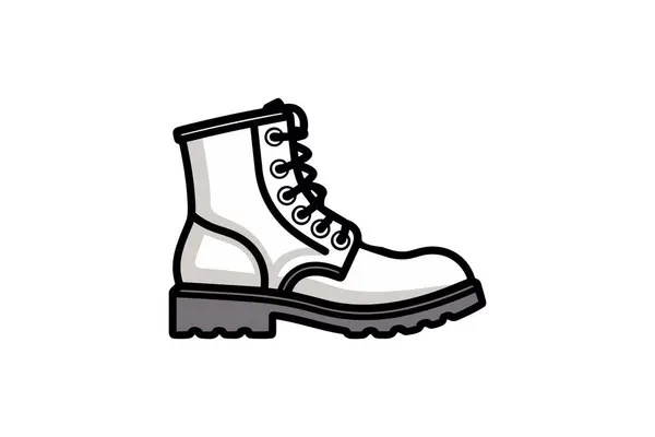 Vector Cartoon Boots White Background — Stock Vector