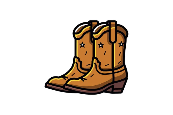 Boot Boots Stars Isolated Icon Vector Illustration Design — Stock Vector