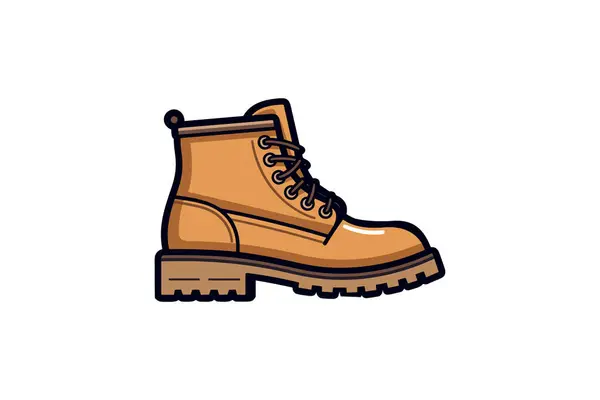 Boot Icon Flat Color Illustration Vector — Stock Vector
