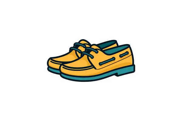 Yellow Sneakers Shoes Icon Isometric Shoes Sneakers Vector Illustration — Stock Vector
