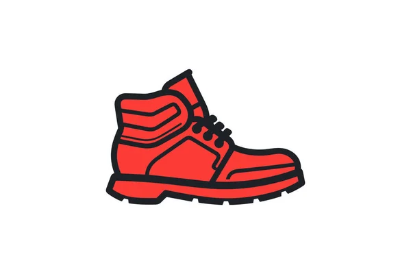 Boot Flat Icon Vector Illustration — Stock Vector