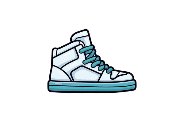 Blue Sneaker Shoes Isolated Icon — Stock Vector