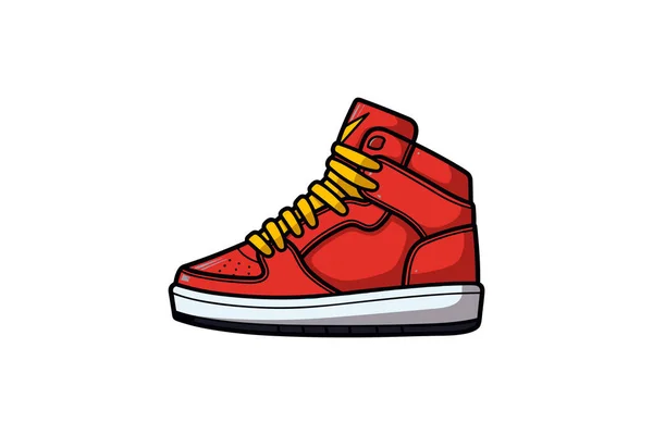 Icona Della Sneaker Rossa Semplice Illustrazione Vettoriale — Vettoriale Stock