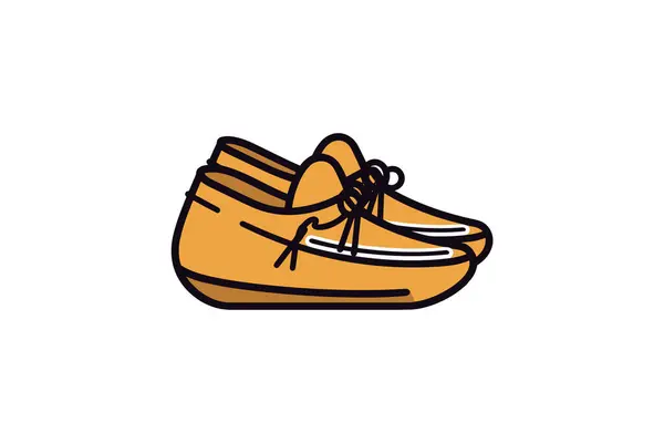 Взуття Значок Логотип Дизайн Векторний Шаблон — стоковий вектор