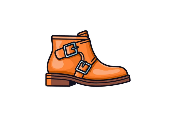 Orange Boots Vector Illustration — Stock Vector