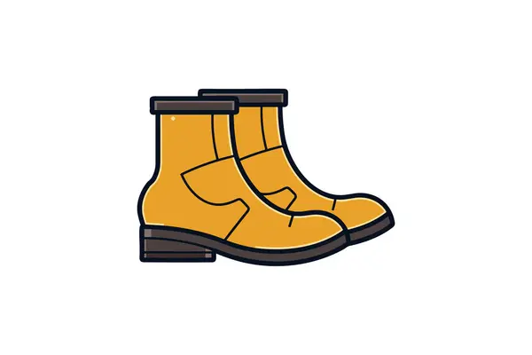 Boots Flat Icon Vector Illustration — Stock Vector