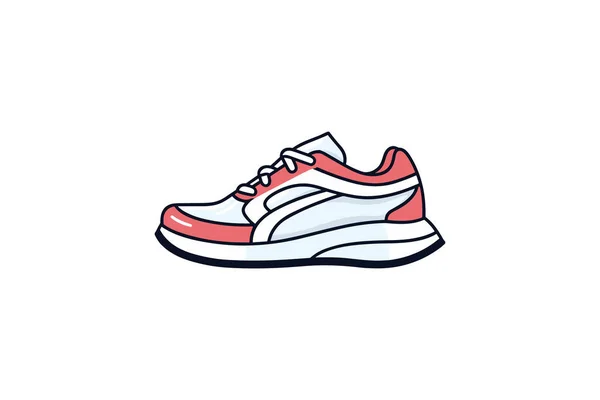Sneakers Διάνυσμα Επίπεδη Έγχρωμη Απεικόνιση — Διανυσματικό Αρχείο