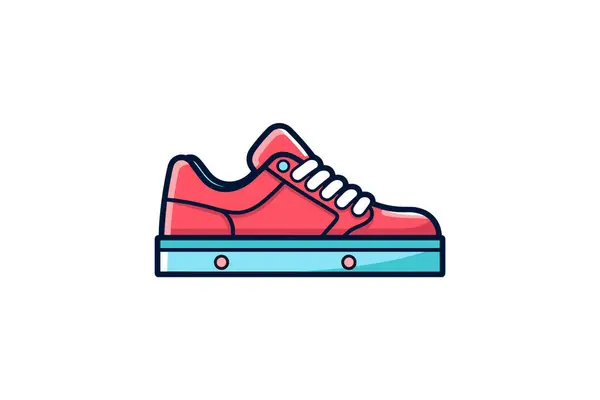 Spor Ayakkabısı Renk Simgesi Vektör Illüstrasyonu — Stok Vektör