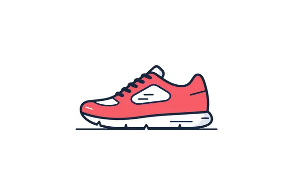 Sport Sneakers Icon Doodle Style — Stock Vector
