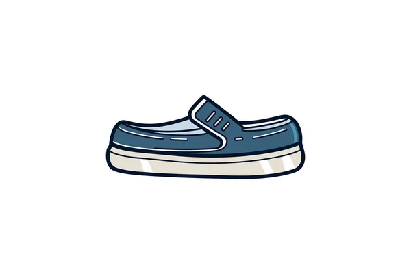 Blauwe Sneakers Icoon Doodle Stijl — Stockvector
