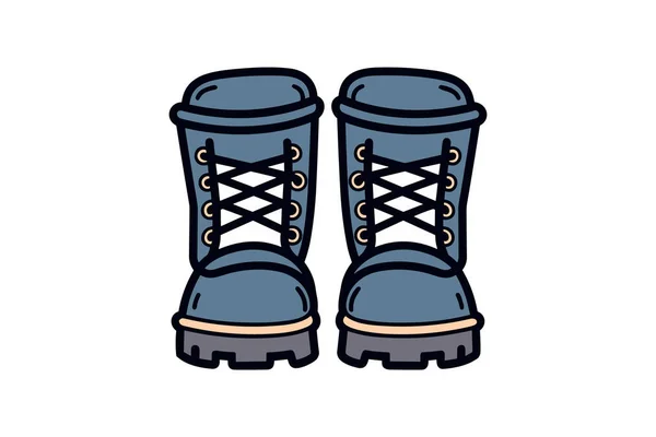 Paio Stivali Colore Icona Vettoriale Stivali Invernali Segno Illustrazione Simbolo — Vettoriale Stock