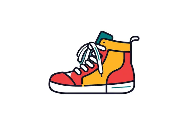 Zapatos Color Vector Icono — Archivo Imágenes Vectoriales