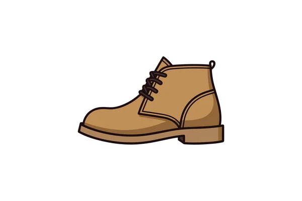 Vektor Illustration Brun Boot — Stock vektor