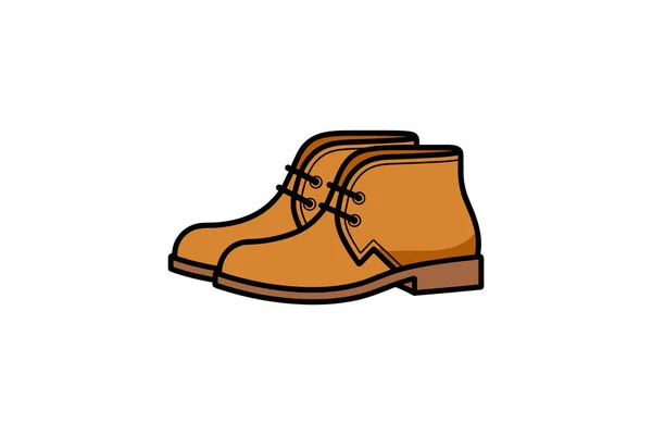 Boots Icon Flat Style — Stock Vector