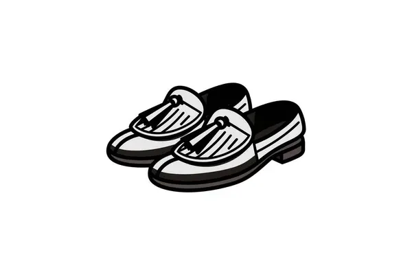 Bebek Ayakkabısı Logo Vektör Şablonu Tasarımı — Stok Vektör