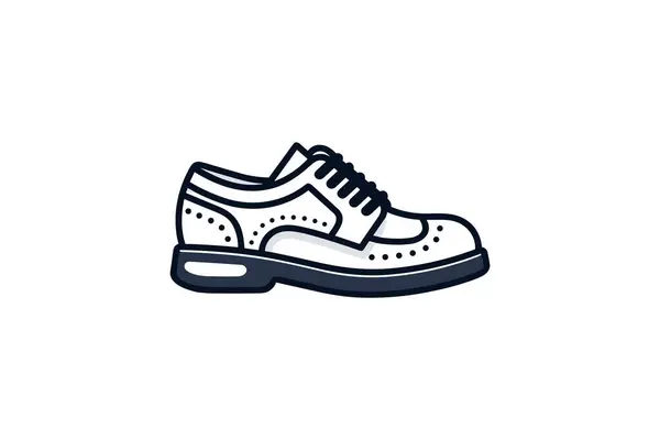 Sapato Ícone Logotipo Modelo Vetor Ilustração Design —  Vetores de Stock